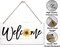 Sunflower Welcome Hanging Wood Sign – Rustic Farmhouse Wall Art for Front Door, Home, Porch & Entryway Decor (12 x 6 Inch)